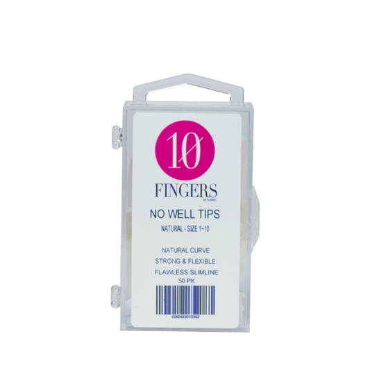 10 Fingers - Natural No Well Tips - 50pk