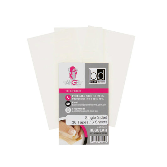 Angel Extensions Regular 4x0.9cm Single Sided Replacement Tapes 36pk