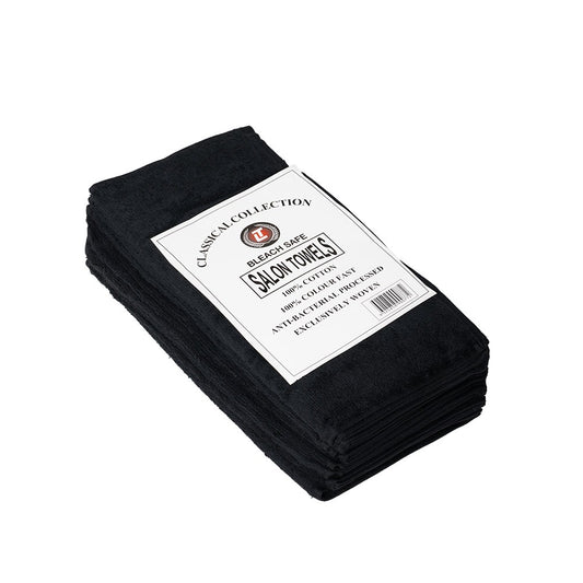 Bleach Proof Salon Towel - Classical Collection - 10pk (black)