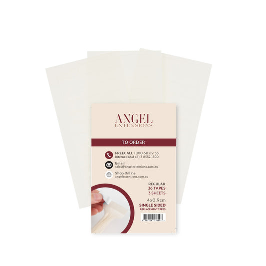 Angel Extensions Regular 4x0.9cm Single Sided Replacement Tapes 36pk