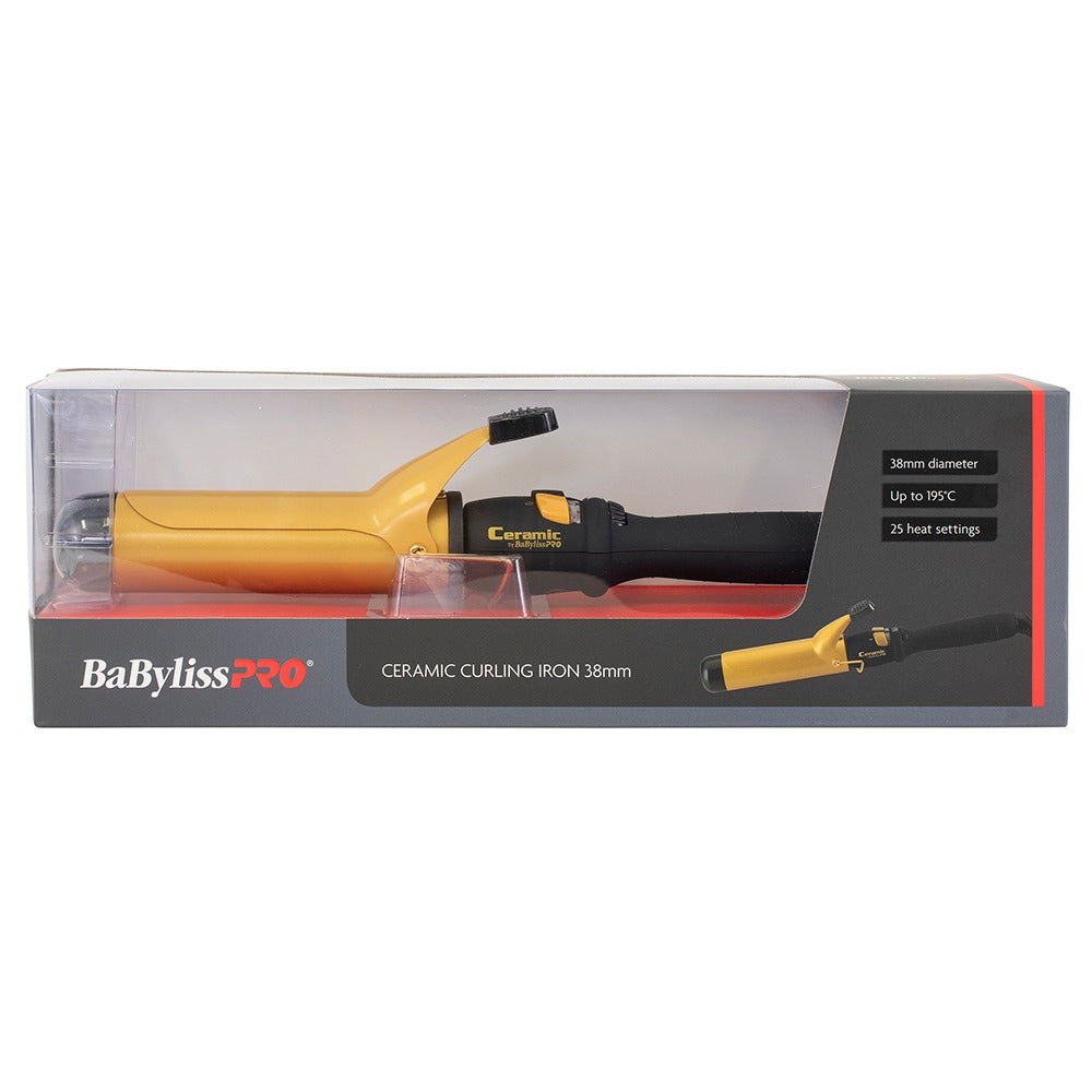 Babyliss Pro Gold Ceramic Curling Iron - 38mm