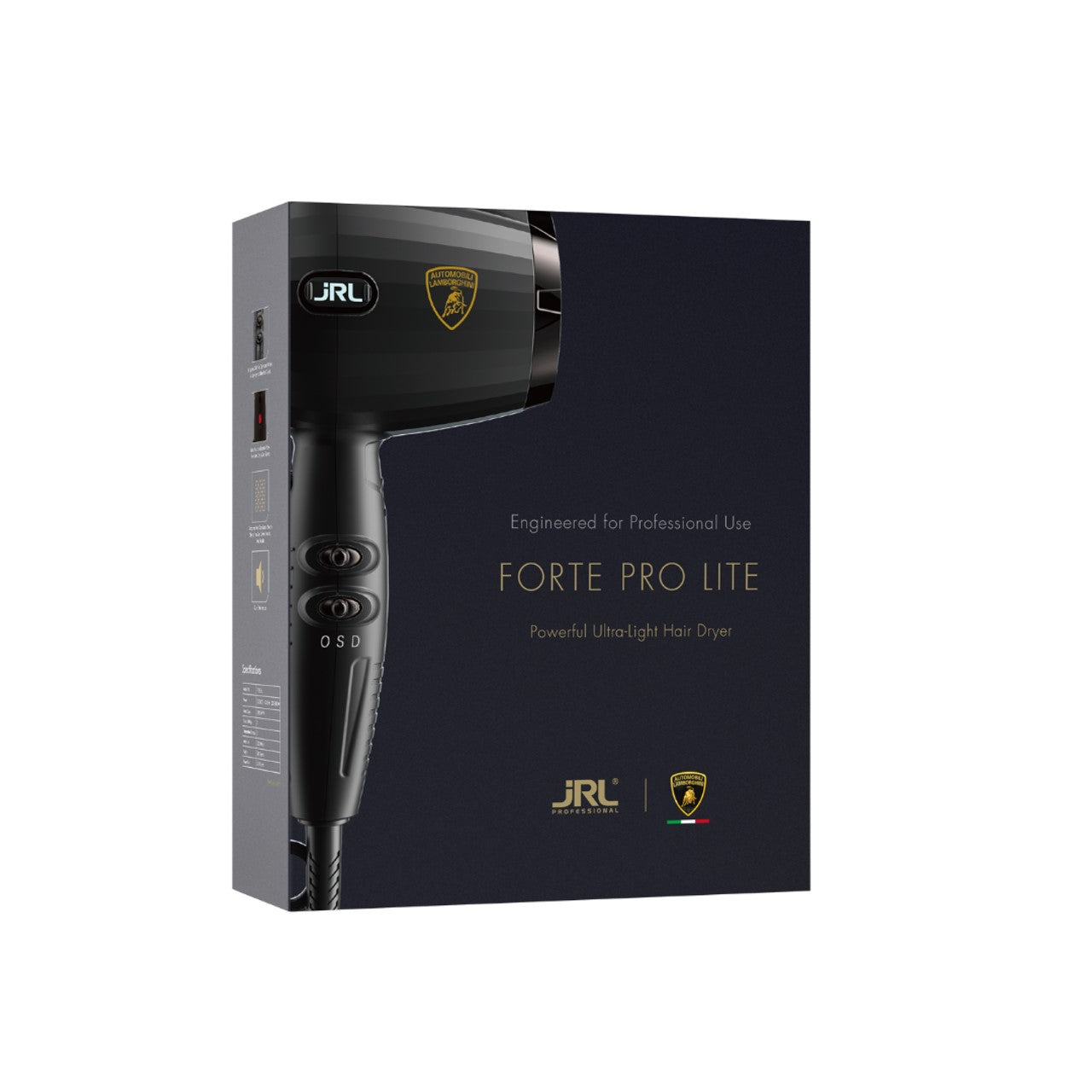 JRL 2020L Hair Dryer - Lamborghini Edition - Black