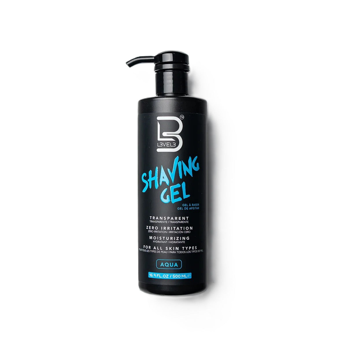L3VEL3 Shaving Gel 500ml - Aqua
