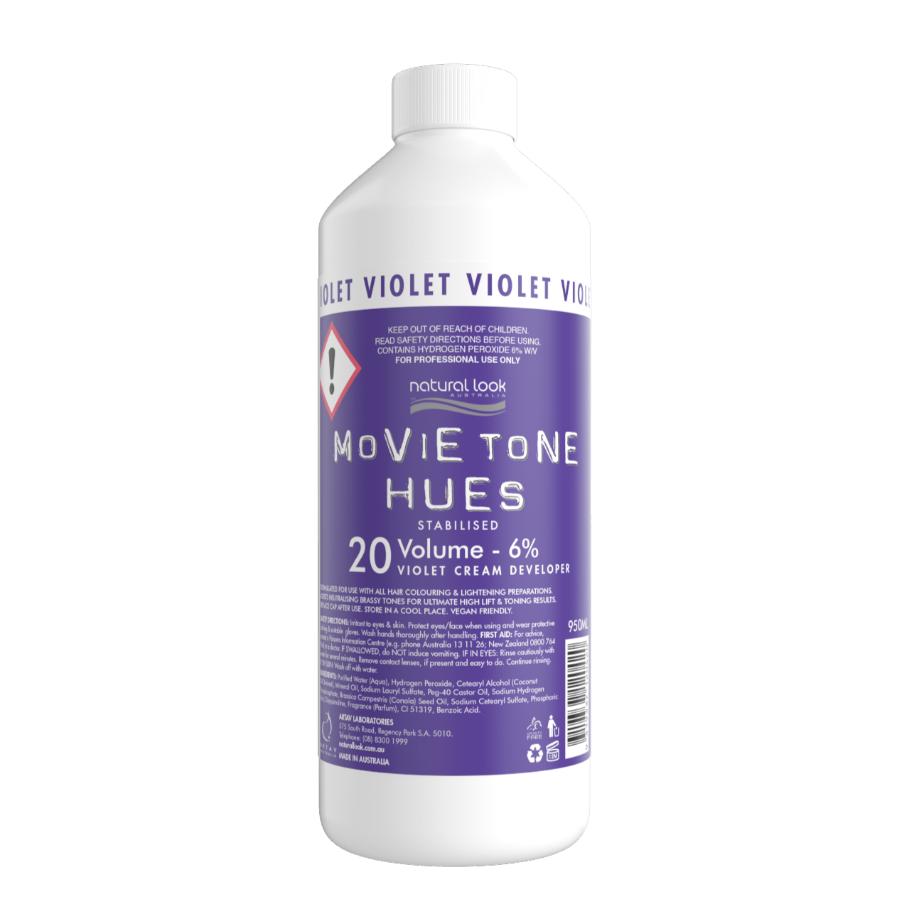 Natural Look Movie Tone Hues Violet Cream Peroxide 950ml - 20 Vol
