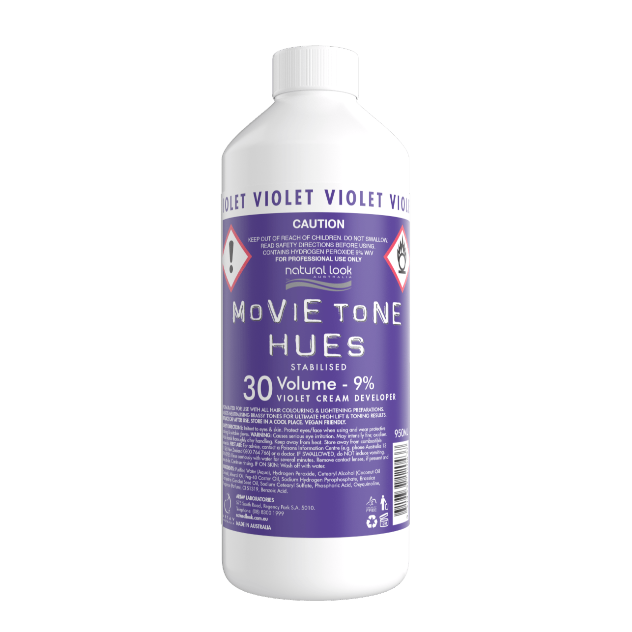 Natural Look Movie Tone Hues Violet Cream Peroxide 950ml - 30 Vol
