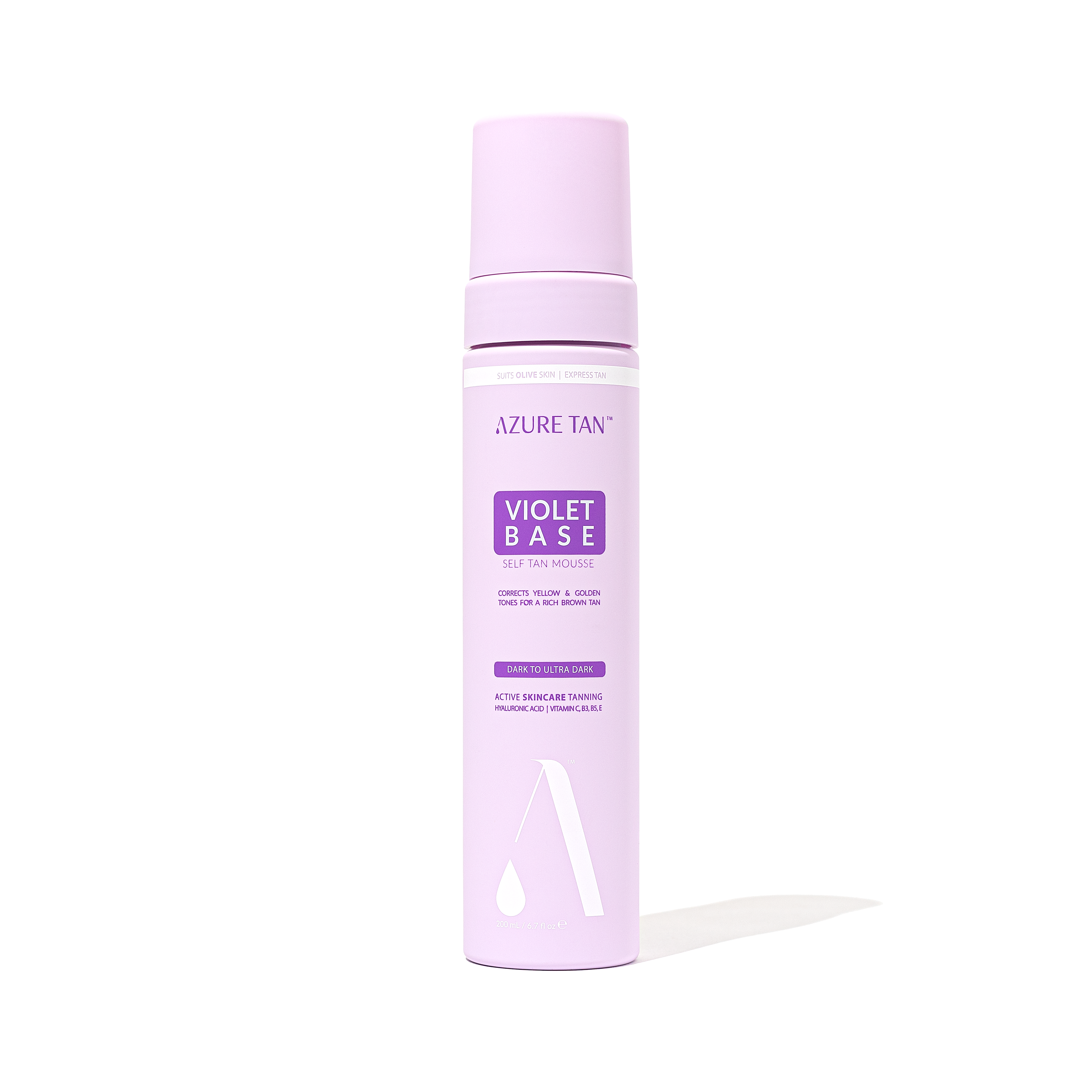 Azure Tan Self Tan Mousse - Violet Base - Dark To Ultra Dark 200ml